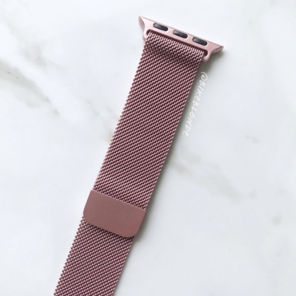NEW Pink Rose Gold Stainless Band For Apple Watch - Picture 2 of 5